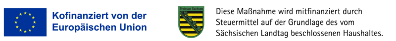 Logo EU und Sachsen